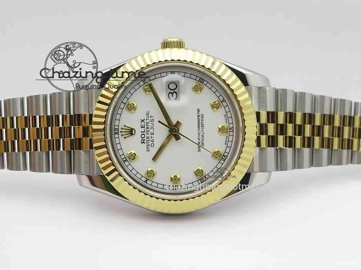 MiroTime 0304 DateJust II 41mm SS YG BP Maker Best Edition White Diam Dial On Jubilee Bracelet A ModernLook 3663